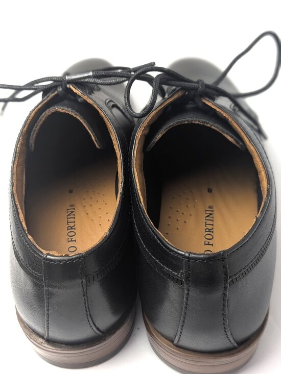 Franco Fortini Bradley Black Leather Oxford Dress Shoes Men\'s 8 NWOB